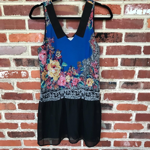 Bar III Dresses & Skirts - Bar 111 multicolor floral drop waist dress size M